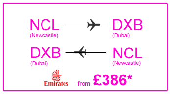 newcastle to dubai